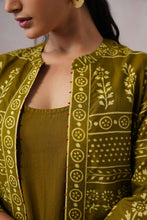 Olive Green Printed 3-Piece Kurta Set