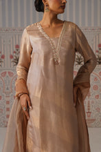 Chiku Metallic Woven Straight Kurta Set