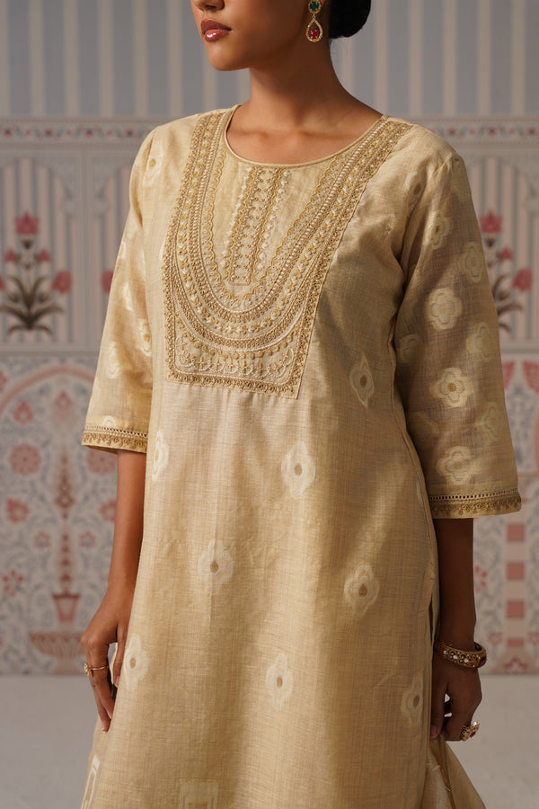 Embroidered Printed Kurta Set