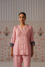 Blush Pink Embroidered Shirt Co-ord Set