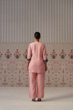 Blush Pink Embroidered Shirt Co-ord Set