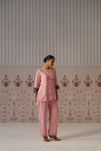 Blush Pink Embroidered Shirt Co-ord Set