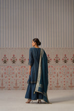 Navy Blue Embroidered Anarkali Kurta Set
