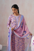 Pink & Blue 3Pcs Kurta Set