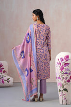 Pink & Blue 3Pcs Kurta Set