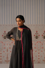 Black Embroidered Anarkali Suit Set