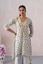 Elegant white floral printed Co-ord Set