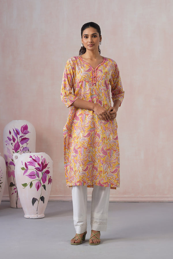 Cheerful Yellow Only Kurti