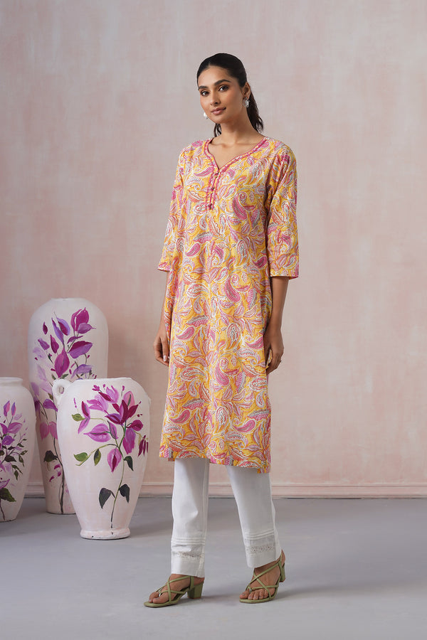 Cheerful Yellow Only Kurti