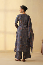 Elegant Ajrakh 3Pcs Suit with Wide Pants