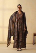 Elegant Ajrakh 3Pcs Suit with Wide Pants