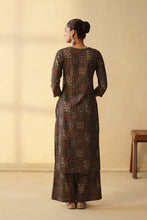 Elegant Ajrakh 3Pcs Suit with Wide Pants