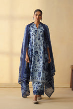 Refreshing Floral Print 3Pcs Suit with Straight Palazo Pant