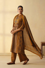 Traditional Print with Elegant Mustard color 3 Pcs Kurta set