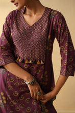 Deep Pum 3Pcs Suit with Wide Leg Bottom