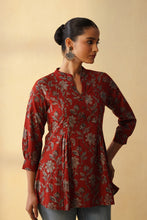 Red Floral Short Kurti