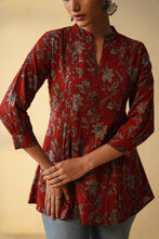 Red Floral Short Kurti