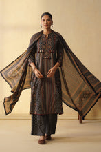 Elegant Ajrakh 3Pcs Suit with Wide Pants