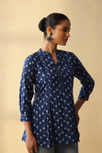 Blue Floral Short Kurti