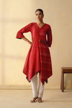 Bandhani Print Only Kurti with Handkerchief Silhouette