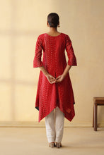 Bandhani Print Only Kurti with Handkerchief Silhouette