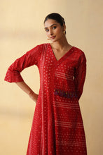 Bandhani Print Only Kurti with Handkerchief Silhouette