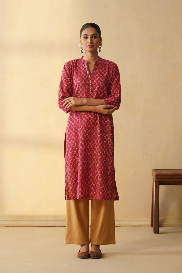 Magenta Pink Only Kurta