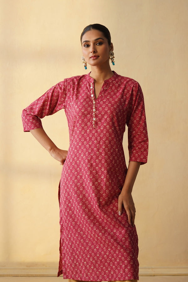 Magenta Pink Only Kurta