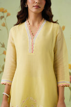 Lemon Yellow Co-ord set with Stylish Embroidery
