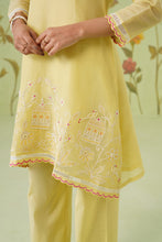 Lemon Yellow Co-ord set with Stylish Embroidery