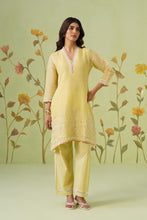Lemon Yellow Co-ord set with Stylish Embroidery
