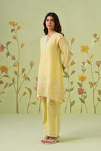 Lemon Yellow Co-ord set with Stylish Embroidery
