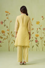 Lemon Yellow Co-ord set with Stylish Embroidery