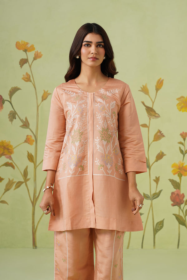 Soft Peach Straight Co-ord Set