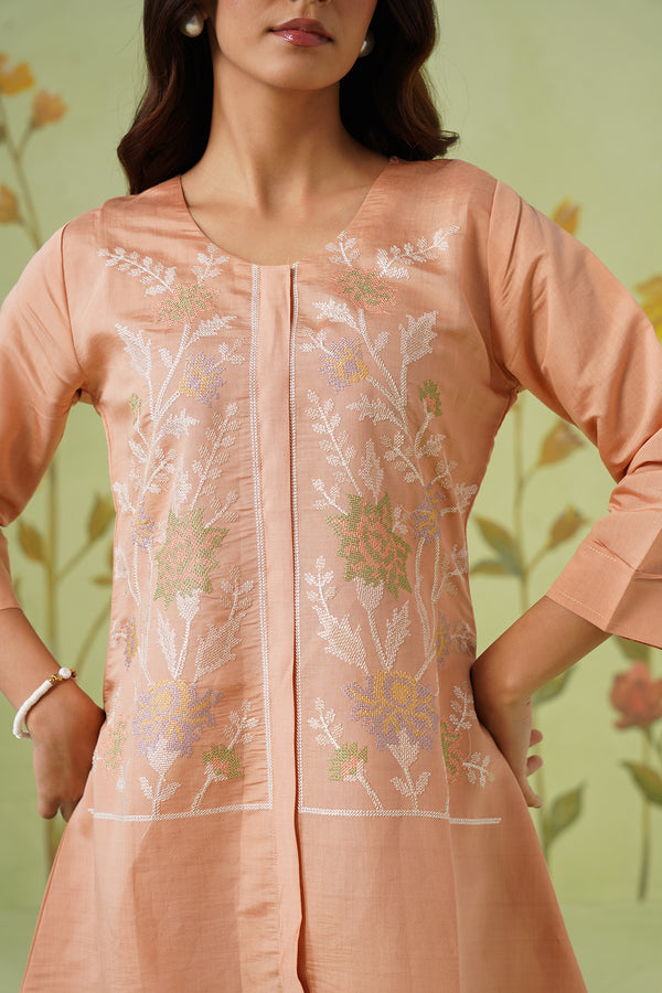 Soft Peach Straight Co-ord Set
