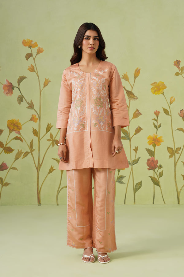 Soft Peach Straight Co-ord Set