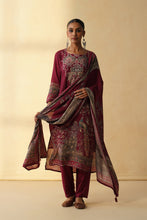 Burgundy Straight Kurta Set