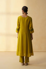 Lime Green A-line Kurta Set