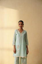 Mint Green Embroidered  co-ord sets