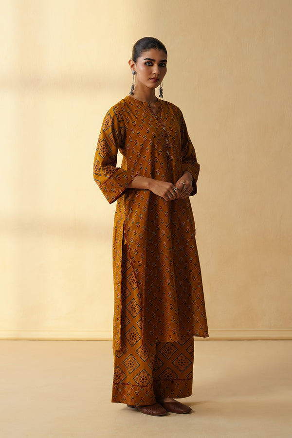 Floral Booti 3Pcs kurta Set with Staight Palazo Pant