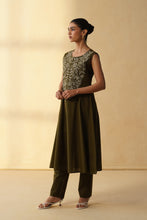 Olive Green A-line Co-ord Set