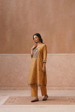 Mustard Handblock Printed Kurta Set