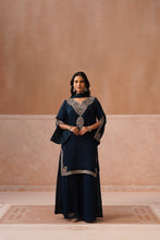 Navy Blue Embroidered Kurta Set