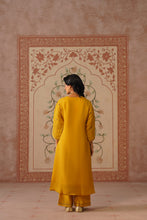 Yellow Embroidered Kalidar Kurta Set