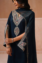 Navy Blue Embroidered Kurta Set
