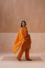 Mustard Embroidered 3-Piece Kurta Set