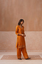 Mustard Embroidered 3-Piece Kurta Set