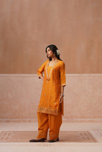 Mustard Embroidered 3-Piece Kurta Set