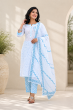 Sky Blue Printed Kurta Set