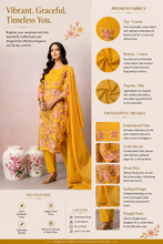 Mustard 3Pcs Straight Kurta set
